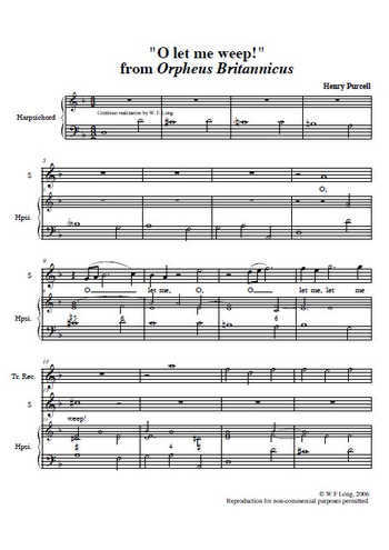 O let me weep! Partitions gratuites